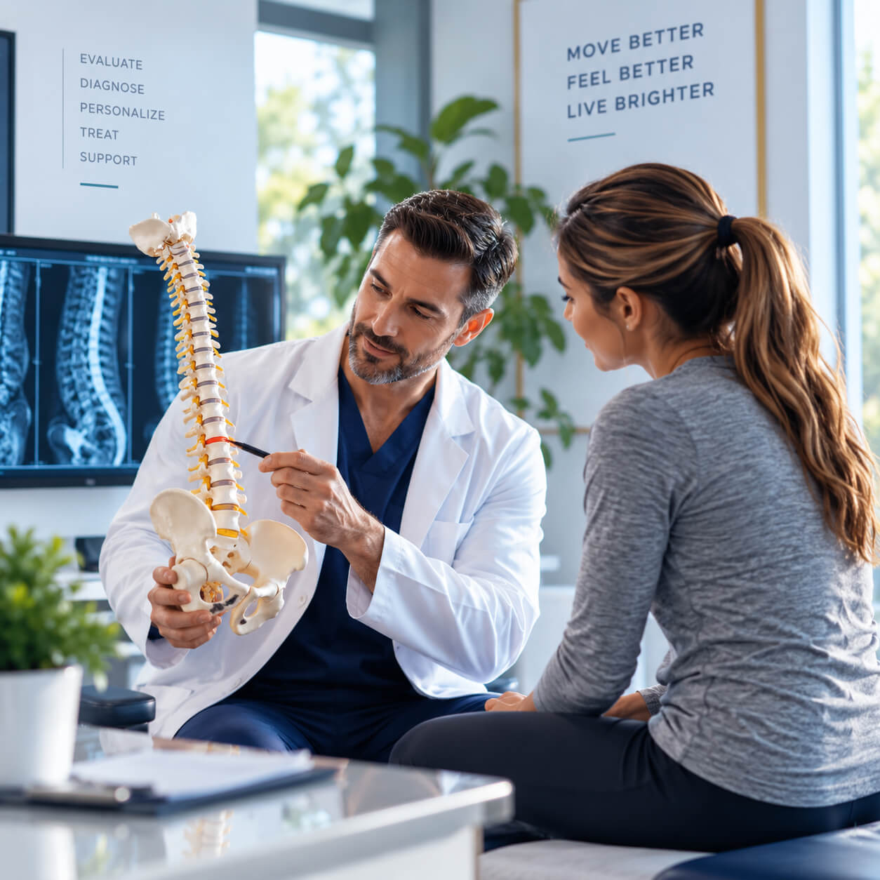 Doctor Explaining Spine Care Model regenerative medicine near me regenerative medicine near me,cell therapy for knee pain,interventional pain management Hazlet,regenerative medicine treatments in Hazlet NJ,regenerative injections for back pain